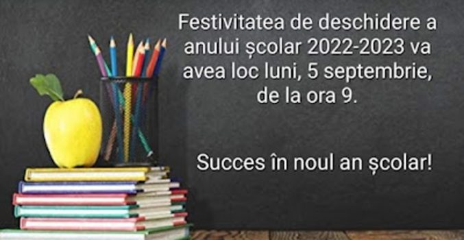 Festivitatea de deschidere a anului școlar 2022-2023